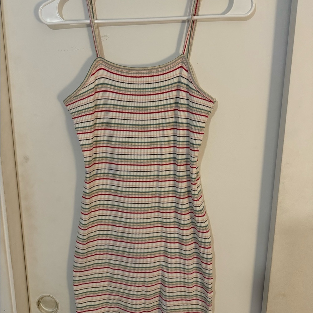 La Hearts Striped Mini Dress - Multicolor